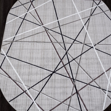 Ковер F395 - GRAY - Овал - коллекция SILVER