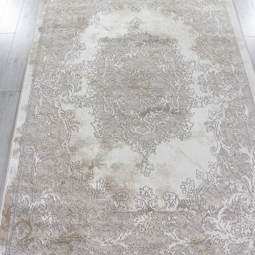 Ковер P0047 - WHITE / L.BEIGE - Прямоугольник - коллекция LUCCI