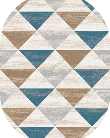 Ковер российский 32121-30126 Тач (Фризе, синий, серый) овальный