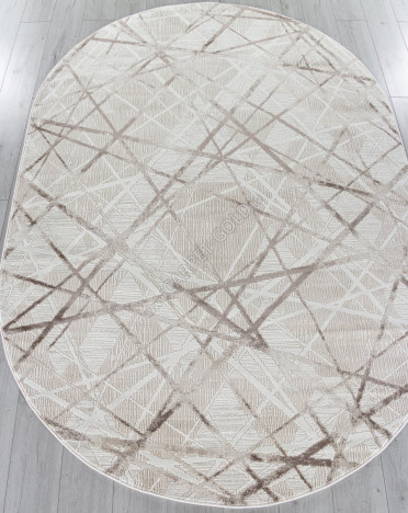 Ковер турецкий MX014 MEXX (Хит-сет, бежевый, кремовый) овальный