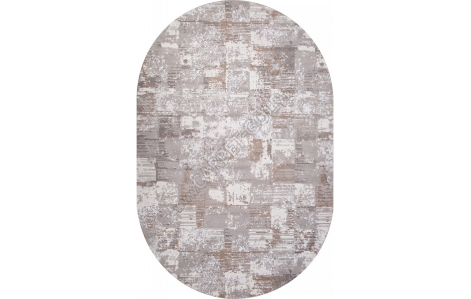 Ковер 8673 - GRAY - Овал - коллекция RICHI