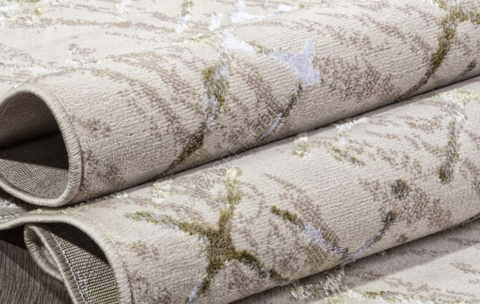 Ковер F164 - CREAM-GREEN - Овал - коллекция LIMAN
