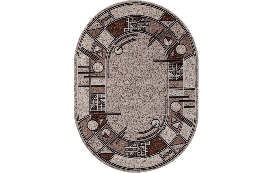 Ковер ALBINA 3 - BEIGE - Овал - коллекция GAVANA