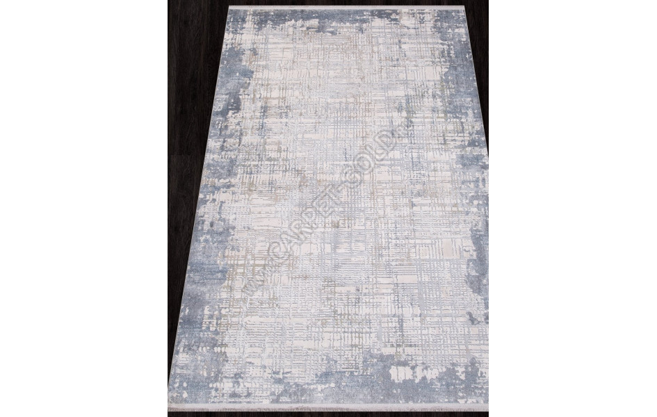 Ковер C634AQ - GREY / L.GREY - Прямоугольник - коллекция PERLA