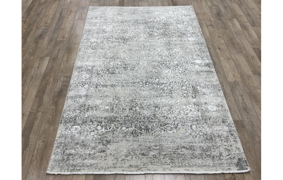 Ковер турецкий 1201 GRI LUXURY DOKU бамбуковый шелк